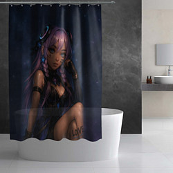 Шторка для душа Ситлали со звездами - Genshin Impact, цвет: 3D-принт — фото 2