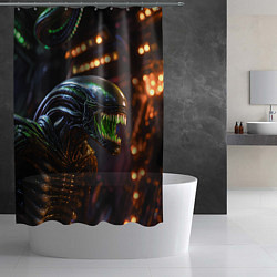 Шторка для душа Злой Чужой, цвет: 3D-принт — фото 2