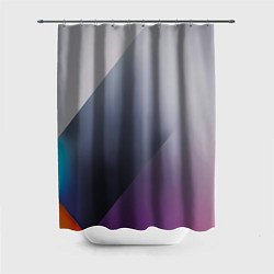 Шторка для душа Color grey with stripes, цвет: 3D-принт