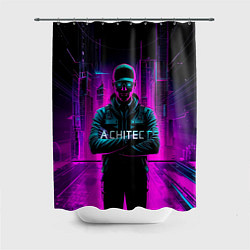 Шторка для душа Архитектор киберпанк, цвет: 3D-принт