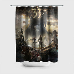 Шторка для душа Экспедиция Clair Obscur expedition 33, цвет: 3D-принт