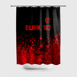 Шторка для душа Blink 182 - red gradient посередине, цвет: 3D-принт