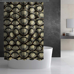 Шторка для душа Объемный египетский паттерн, цвет: 3D-принт — фото 2