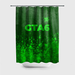 Шторка для душа GTA6 - green gradient посередине, цвет: 3D-принт