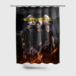 Шторка для душа Supernatural - true hunters, цвет: 3D-принт
