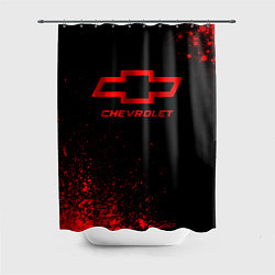 Шторка для душа Chevrolet - red gradient, цвет: 3D-принт