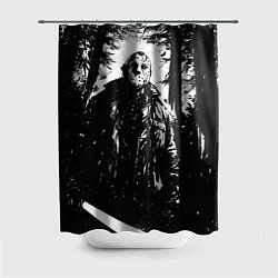 Шторка для душа Джейсон в лесу, цвет: 3D-принт