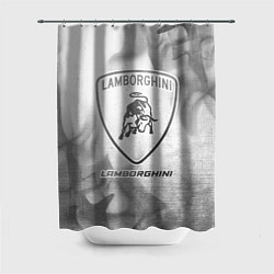 Шторка для душа Lamborghini - white gradient, цвет: 3D-принт