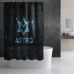 Шторка для душа Astro логотип из синего стекла, цвет: 3D-принт — фото 2