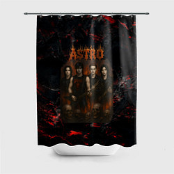 Шторка для душа Astro в стиле хэви-метал, цвет: 3D-принт