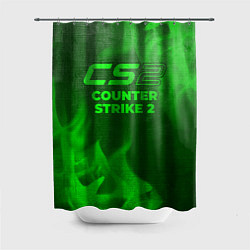 Шторка для ванной Counter Strike 2 - green gradient