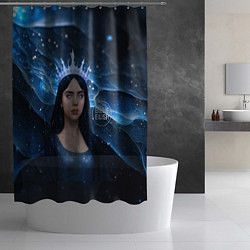 Шторка для душа Билли Айлиш в стиле снежной королевы, цвет: 3D-принт — фото 2