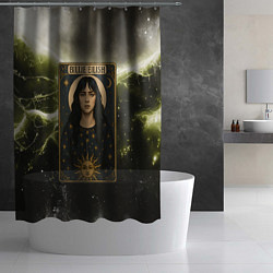 Шторка для душа Карта с Билли Айлиш, цвет: 3D-принт — фото 2