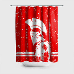 Шторка для душа Спартак - воин спарты, цвет: 3D-принт