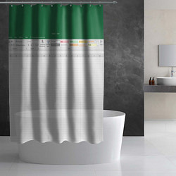 Шторка для душа Таблица Excel текстура, цвет: 3D-принт — фото 2