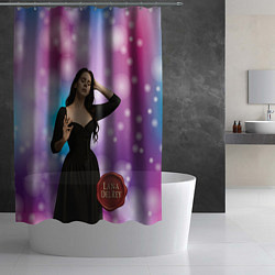 Шторка для душа Lana Del Rey закрыла глаза, цвет: 3D-принт — фото 2