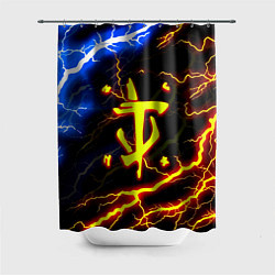 Шторка для душа Doom молнии шторм, цвет: 3D-принт