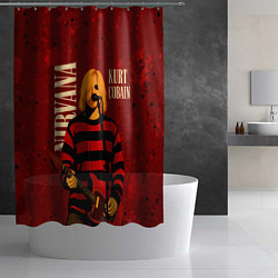 Шторка для душа Нирвана, гранж из 90-х, цвет: 3D-принт — фото 2