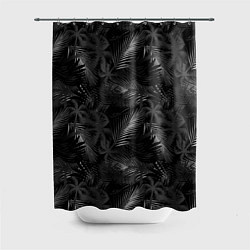 Шторка для душа Palm black and white, цвет: 3D-принт