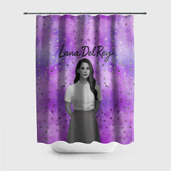 Шторка для душа Lana Del Rey в черно-белом, цвет: 3D-принт
