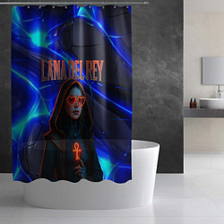 Шторка для душа Lana Del Rey киберпанк, цвет: 3D-принт — фото 2
