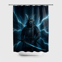 Шторка для душа Электросамурай, цвет: 3D-принт