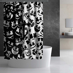 Шторка для душа Doom x Marshmello pattern, цвет: 3D-принт — фото 2