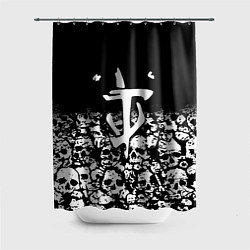 Шторка для душа Doom черепа, цвет: 3D-принт