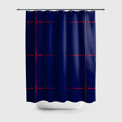 Шторка для душа Color blue red stripes, цвет: 3D-принт