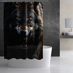 Шторка для душа Волчара, цвет: 3D-принт — фото 2