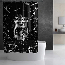 Шторка для душа Ливерпуль краски штрихи, цвет: 3D-принт — фото 2