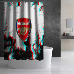 Шторка для душа Arsenal огонь глитч, цвет: 3D-принт — фото 2