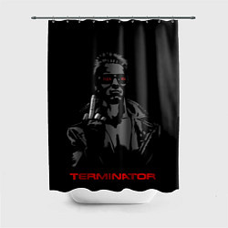 Шторка для душа Terminator - fuck you, цвет: 3D-принт