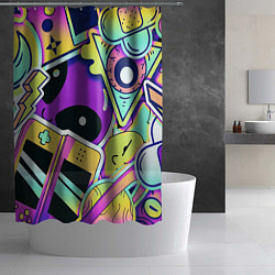 Шторка для душа Пришелец, цвет: 3D-принт — фото 2