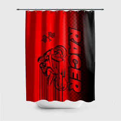 Шторка для душа Гонщик, цвет: 3D-принт