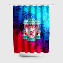 Шторка для душа Liverpool неоновые тропики, цвет: 3D-принт