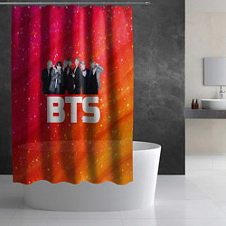 Шторка для душа BTS блестящий фон, цвет: 3D-принт — фото 2