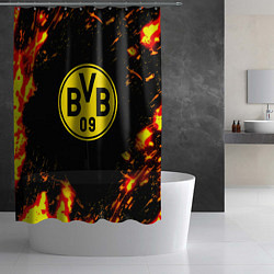 Шторка для душа Borussia огненные краски, цвет: 3D-принт — фото 2