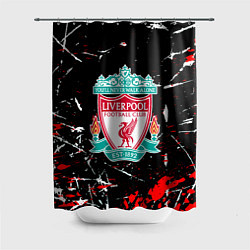 Шторка для душа Liverpool штрихи красок, цвет: 3D-принт