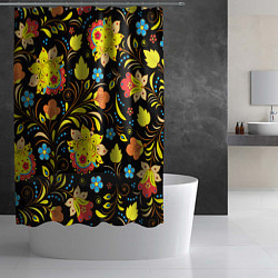 Шторка для душа Хохлома узор, цвет: 3D-принт — фото 2