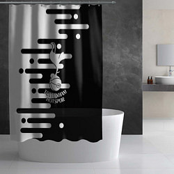 Шторка для душа Тоттенхэм Хотспур геометрия, цвет: 3D-принт — фото 2