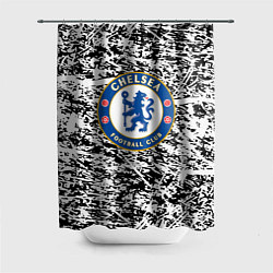 Шторка для душа Челси штрихи красок, цвет: 3D-принт