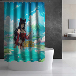 Шторка для душа Ahri League of Legends, цвет: 3D-принт — фото 2