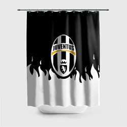 Шторка для душа Juventus белый огонь, цвет: 3D-принт