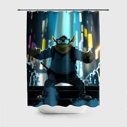Шторка для ванной Шрек в неоновых очках