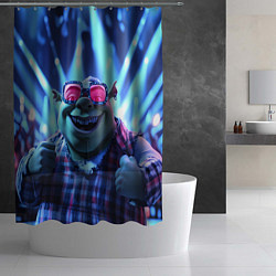 Шторка для душа Шрек на дискотеке, цвет: 3D-принт — фото 2
