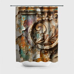 Шторка для душа Рокайль - орнаментальный мотив, цвет: 3D-принт
