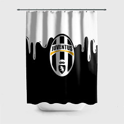 Шторка для душа Juventus капли красок, цвет: 3D-принт