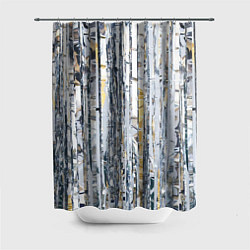 Шторка для душа Новогодний дождик, цвет: 3D-принт