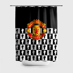 Шторка для душа Манчестер Юнайтед люди паттерн, цвет: 3D-принт